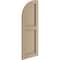 Ekena Millwork Smooth 2 Equal Flat Panel w/Quarter Round Arch Top Faux Wood Shutters, 15W x 52H 37 Low Side, PR SHUFPQ15X52SMPR - alternate 6